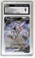 V1522: 2022: Arceus V: 166/172: Ultra Rare: Brilliant Starts: CGC: 9: MINT: 6008854126